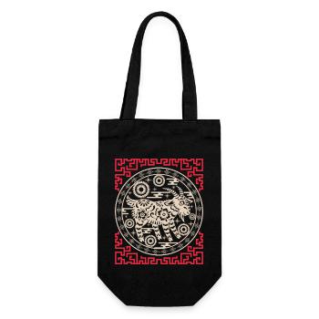 Chinese Horoscope China Year of the Goat - Gift Bag for Bottles - black - Front