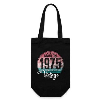Millésime Fabriqué en 1975 Année de naissance 1975 Anniversaire - Sac à bouteille - noir - Devant