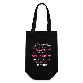 Maman et belle mère exceptionnelle belle-maman - Sac à bouteille - noir - Devant