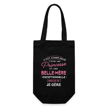 Princesse et belle mère exceptionnelle belle-maman - Sac à bouteille - noir - Devant