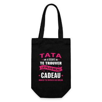 Tata le plus beau cadeau c'est nous humour tante - Sac à bouteille - noir - Devant