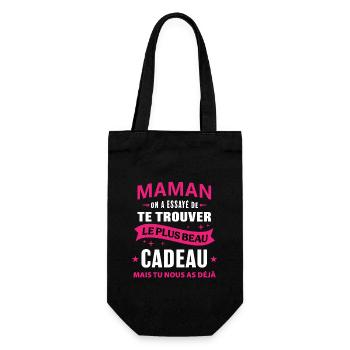 Maman le plus beau cadeau c'est nous cadeau mère - Sac à bouteille - noir - Devant