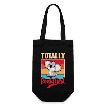 Total koalifiziert. Witze mit Koala. - Geschenkbeutel für Flaschen - Schwarz - Vorne