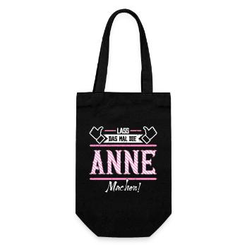 Anne Geschenkidee Geschenk Geburtstag - Geschenkbeutel für Flaschen - Schwarz - Vorne