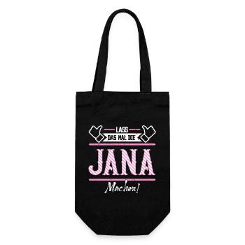 Jana Geschenkidee Geschenk Geburtstag - Geschenkbeutel für Flaschen - Schwarz - Vorne