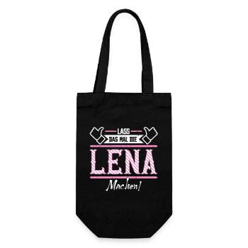 Lena Geschenkidee Geschenk Geburtstag - Geschenkbeutel für Flaschen - Schwarz - Vorne