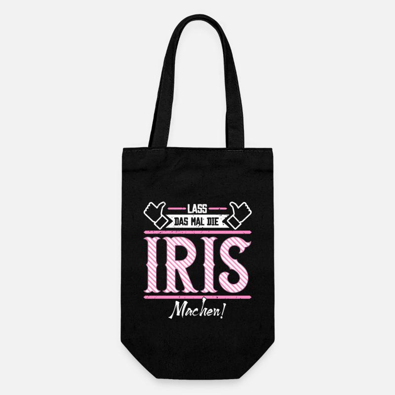 Iris Geschenkidee Geschenk Geburtstag - Geschenkbeutel für Flaschen - Schwarz