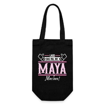 Maya Geschenkidee Geschenk Geburtstag - Geschenkbeutel für Flaschen - Schwarz - Vorne