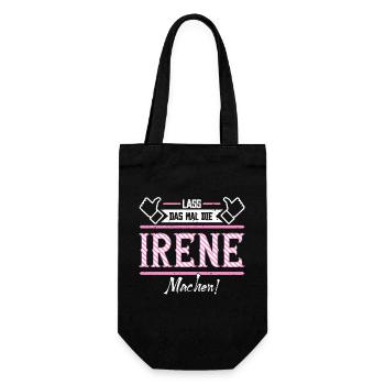 Irene Geschenkidee Geschenk Geburtstag - Geschenkbeutel für Flaschen - Schwarz - Vorne