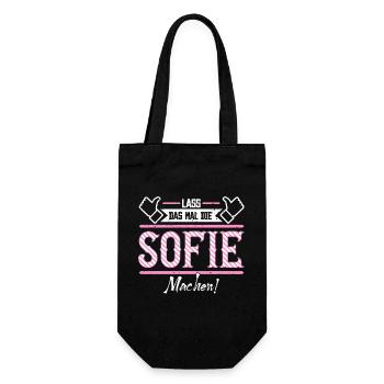 Sofie Geschenkidee Geschenk Geburtstag - Geschenkbeutel für Flaschen - Schwarz - Vorne