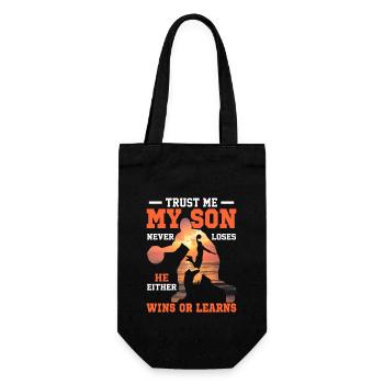Trust Me My Son - Lovers Basket - Geschenkbeutel für Flaschen - Schwarz - Vorne