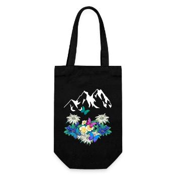 Tyrolean Alps Nature Ecology Mountain Sports Trekking - Gift Bag for Bottles - black - Front