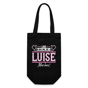 Luise Geschenkidee Geschenk Geburtstag - Geschenkbeutel für Flaschen - Schwarz - Vorne