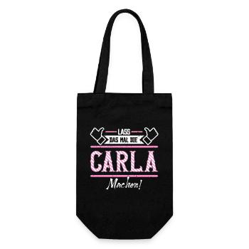 Carla Geschenkidee Geschenk Geburtstag - Geschenkbeutel für Flaschen - Schwarz - Vorne