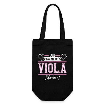 Viola Geschenkidee Geschenk Geburtstag - Geschenkbeutel für Flaschen - Schwarz - Vorne