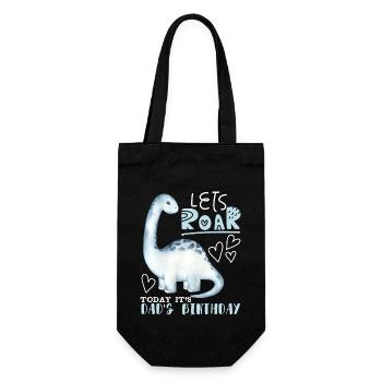 Dinosaur Daddy-Dad, Happy Birthday - Gift Bag for Bottles - black - Front