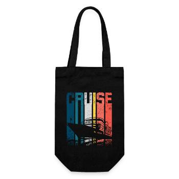 Navire de croisière rétro vintage - Sac à bouteille - noir - Devant