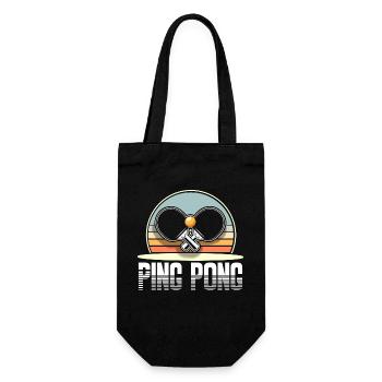 Ping Pong Table Tennis - Gift Bag for Bottles - black - Front