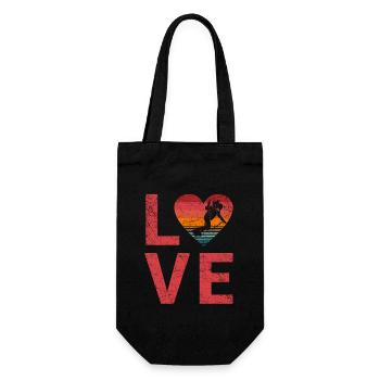 Dear snowboard lovers snowboarding fan winter - Gift Bag for Bottles - black - Front