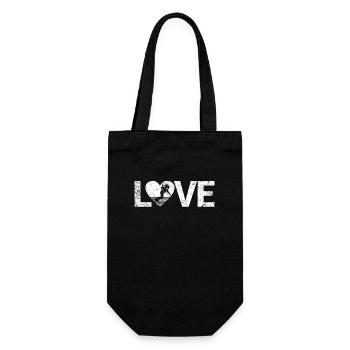 Liebe Snowboard Liebhaber Snowboarding Fan Winter - Geschenkbeutel für Flaschen - Schwarz - Vorne