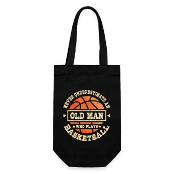 Old man who plays basketball - Gift Bag for Bottles - black - Front