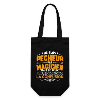 Pecheur | Pecheur pas Magicien | Meilleur Pecheur - Sac à bouteille - noir - Devant