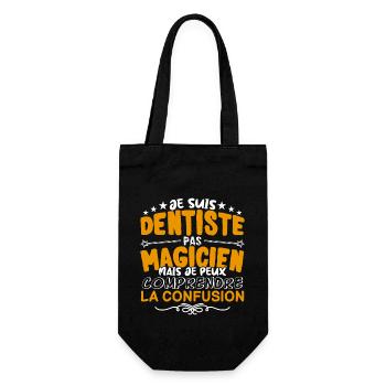 Dentiste | Dentiste pas Magicien | Meilleur Dentis - Sac à bouteille - noir - Devant