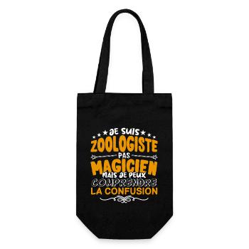 Zoologiste | Zoologiste pas Magicien | Meilleur Zo - Sac à bouteille - noir - Devant