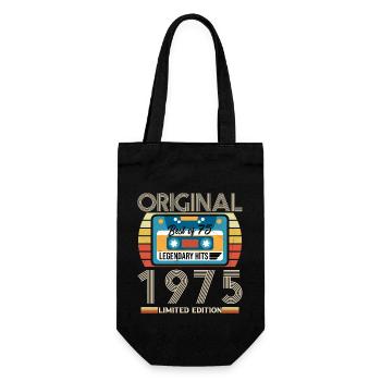 Vintage Geburtstagsgeschenk 1975 Limited Edition - Geschenkbeutel für Flaschen - Schwarz - Vorne