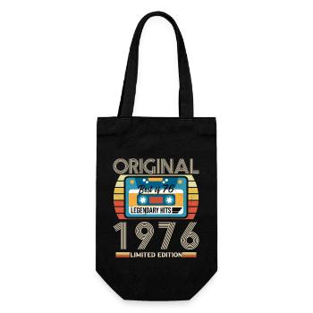 Vintage Birthday Gift 1976 Limited Edition - Gift Bag for Bottles - black - Front