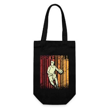 Retro Vintage Basketball Player - Geschenkbeutel für Flaschen - Schwarz - Vorne
