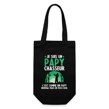 Papy chasseur comme un papy normal mais plus cool - Sac à bouteille - noir - Devant