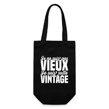 Je ne vieillis pas, je prends de la valeur - Sac à bouteille - noir - Devant