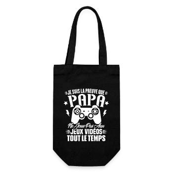 La preuve que papa ne joue pas aux jeux vidéos - Sac à bouteille - noir - Devant