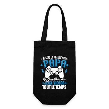 La preuve que papa ne joue pas aux jeux vidéos - Sac à bouteille - noir - Devant