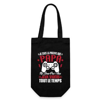 La preuve que papa ne joue pas aux jeux vidéos - Sac à bouteille - noir - Devant