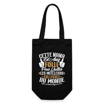 Collègue Nana, Cadeau meilleurs collègues du monde - Sac à bouteille - noir - Devant