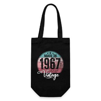 Vintage Made in 1967 Year of birth 1967 Birthday - Gift Bag for Bottles - black - Front
