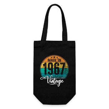 Vintage Made in 1967 Year of birth 1967 Birthday - Gift Bag for Bottles - black - Front