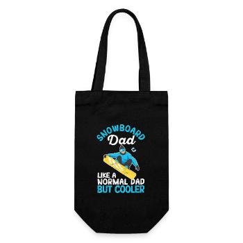 Lustige Snowboarding Daddy Snowboarder Väter Snow - Geschenkbeutel für Flaschen - Schwarz - Vorne