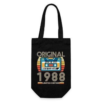 Vintage Birthday Gift 1988 Limited Edition - Gift Bag for Bottles - black - Front