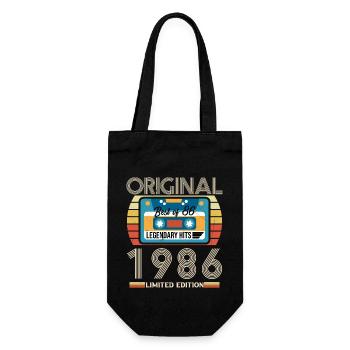 Vintage Birthday Gift 1986 Limited Edition - Gift Bag for Bottles - black - Front