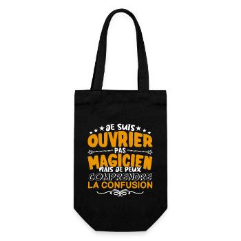 Ouvrier | Ouvrier pas Magicien | Meilleur Ouvrier - Sac à bouteille - noir - Devant