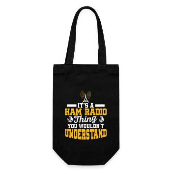 It's A Ham Radio Thing You Wouldn't Understand Ama - Geschenkbeutel für Flaschen - Schwarz - Vorne