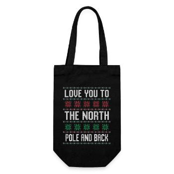 Je t’aime au pôle Nord et retour Noël - Sac à bouteille - noir - Devant