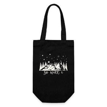 If the stars were made to worship So will I - Geschenkbeutel für Flaschen - Schwarz - Vorne