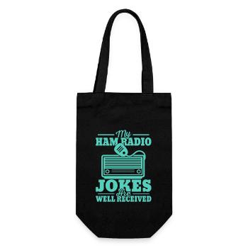 My Ham Radio Jokes Are Well Received Operator Ama - Geschenkbeutel für Flaschen - Schwarz - Vorne