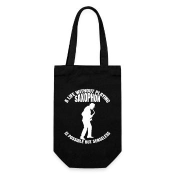Saxophone Saxophone Musique Saxophoniste Instrument - Sac à bouteille - noir - Devant