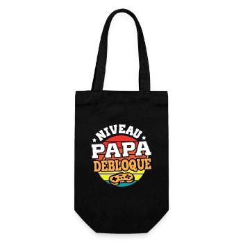 Niveau papa débloqué cadeau annonce papa - Sac à bouteille - noir - Devant