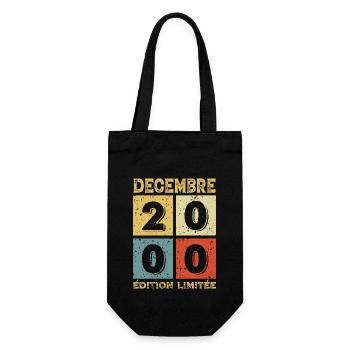 Anniversaire Vintage Idée Cadeau Décembre 2000 - Sac à bouteille - noir - Devant